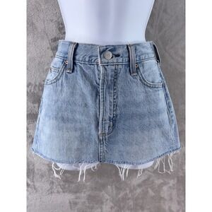 DENIM FORUM The 90's Ricci Skirt Womens Size 23 Mini Blue Wash Aritzia